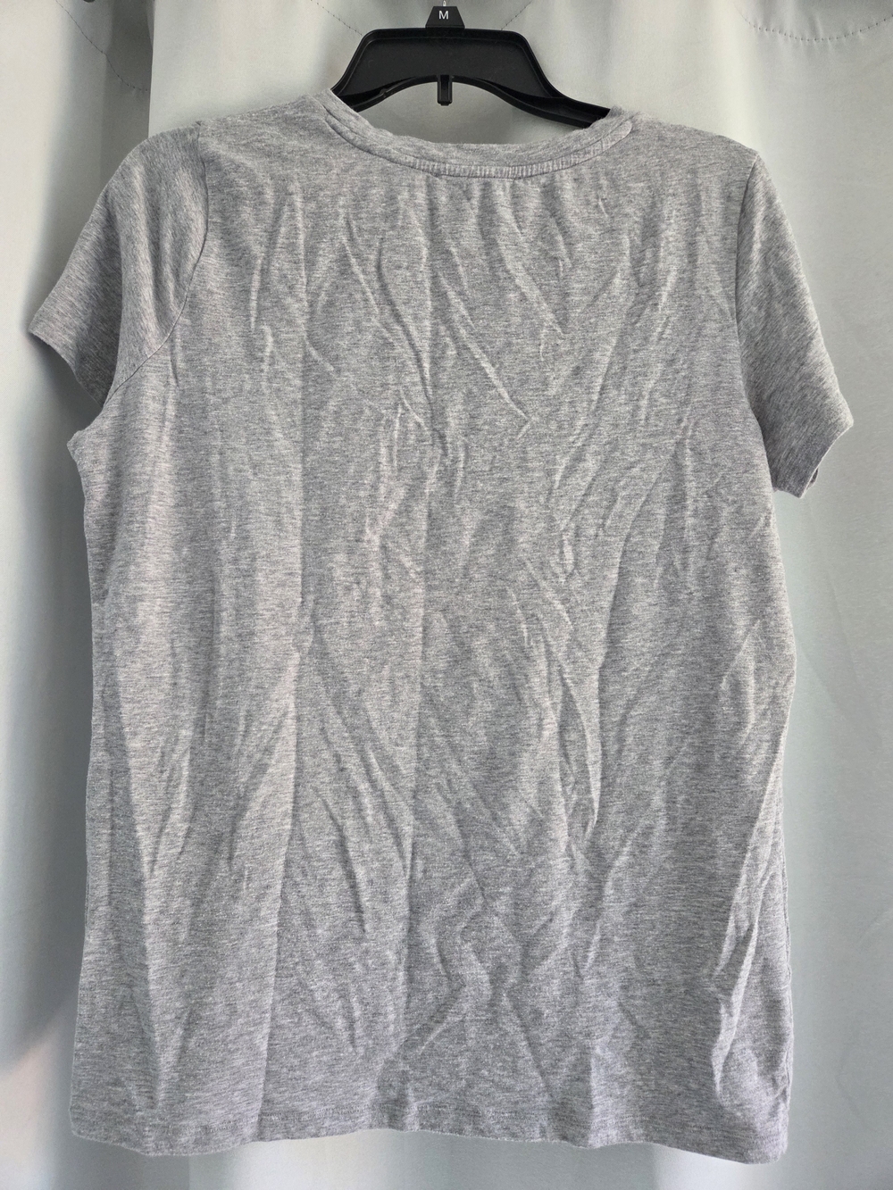 MICHAEL KORS Heather Gray Rhinestone Bling MK Logo T-Shirt - Size L - Picture 3 of 5